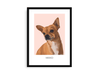 Huisdier portret roze met hond