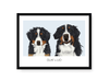 Afbeelding laden in Galerijviewer, Huisdier portret met twee honden
